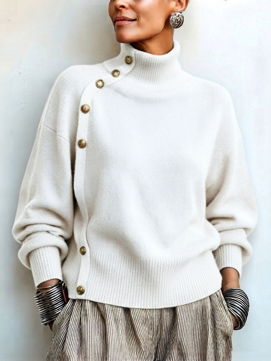 Pull Lima À Col Roulé Asymétrique