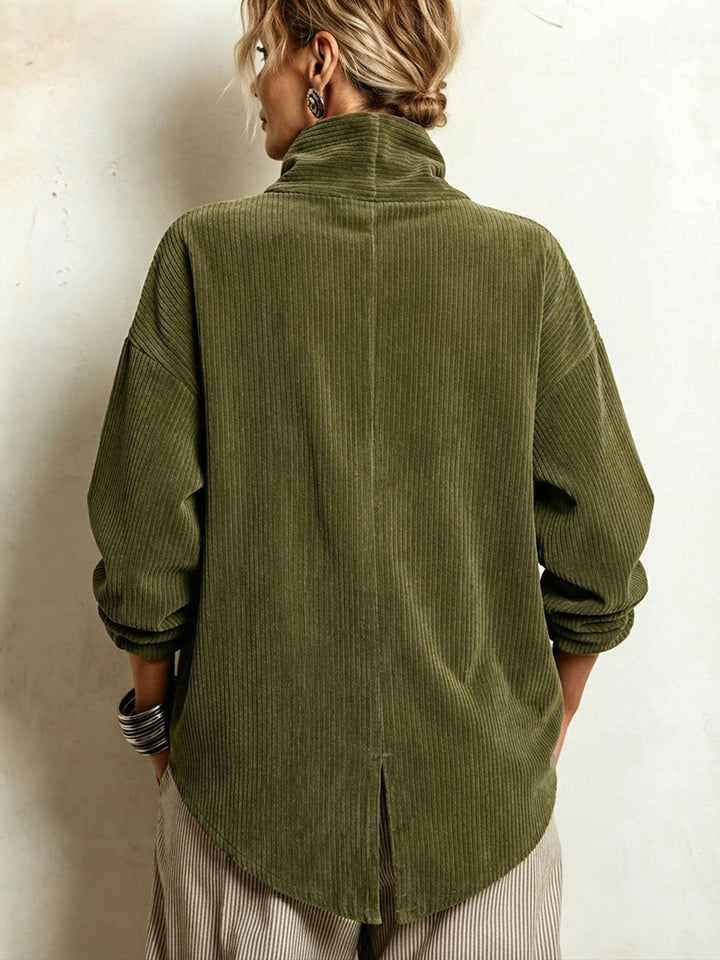 Sylvie | Veste Oversize à Col Enveloppant et Boutons