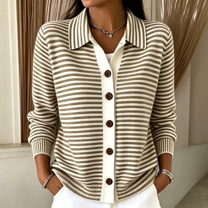 Wren | Cardigan Rayé en Maille