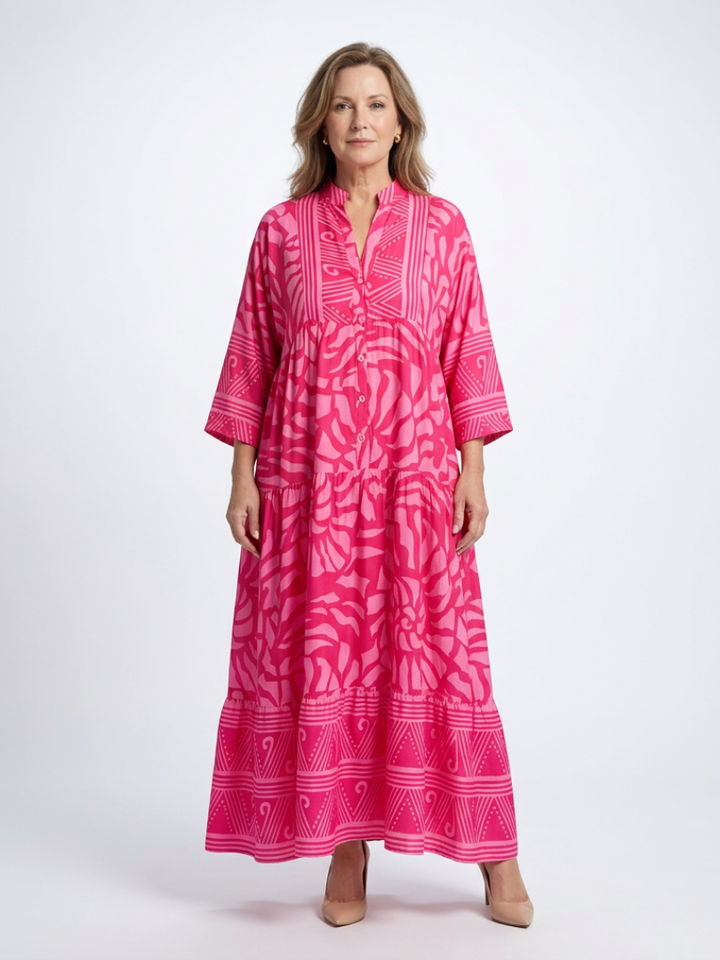 Maison Élise | Robe Midi à Boutons Marielle