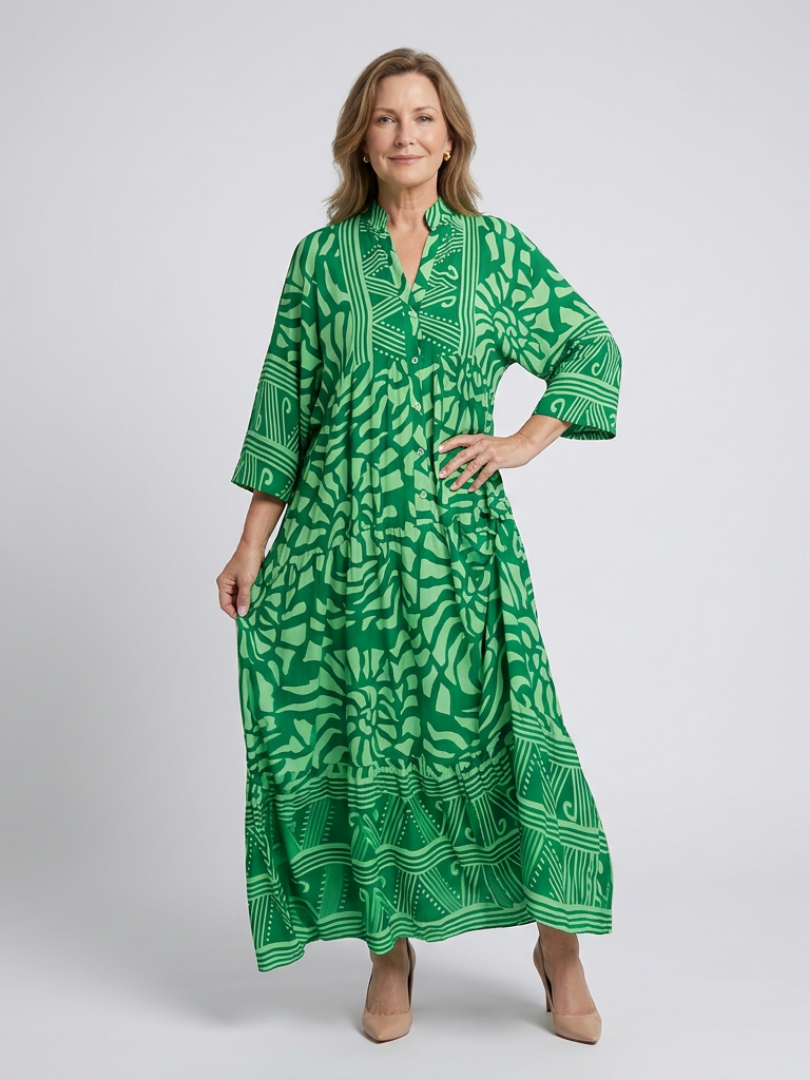 Maison Élise | Robe Midi à Boutons Marielle