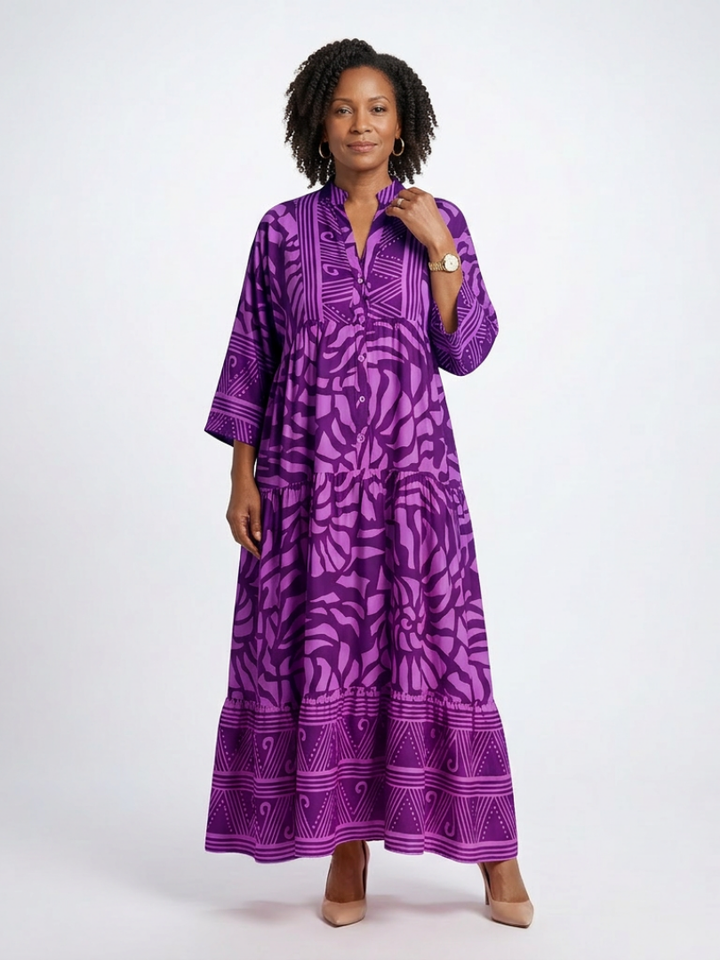 Maison Élise | Robe Midi à Boutons Marielle