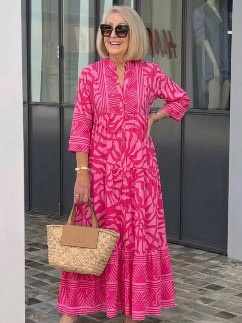 Maison Élise | Robe Midi à Boutons Marielle
