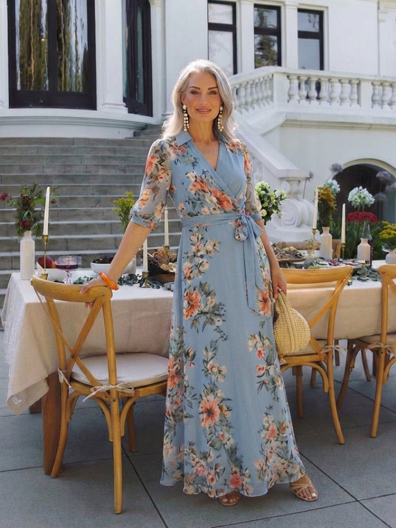 Maison Élise | Robe Maxi à Enveloppe Elowen