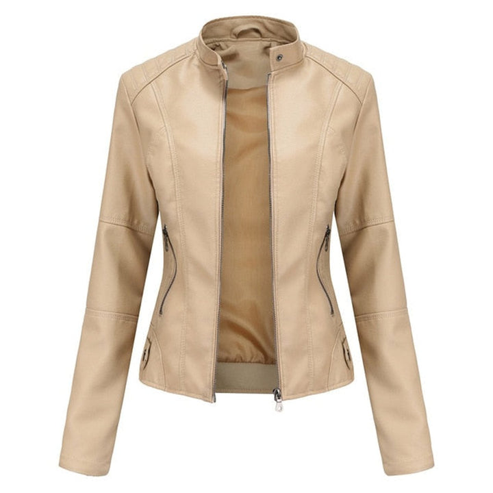 Helen | Veste Motarde Raffinée à Col Montant