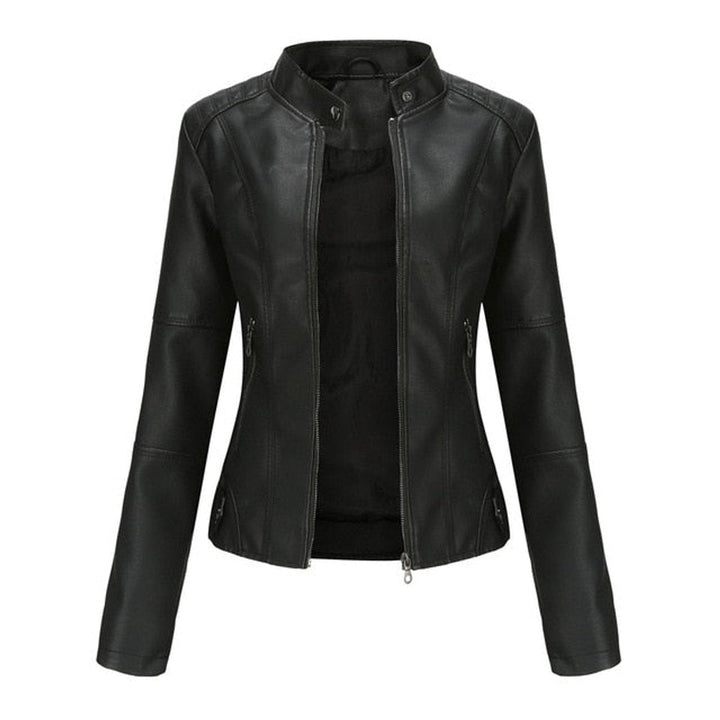 Helen | Veste Motarde Raffinée à Col Montant
