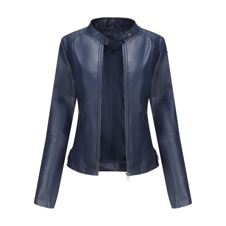 Helen | Veste Motarde Raffinée à Col Montant