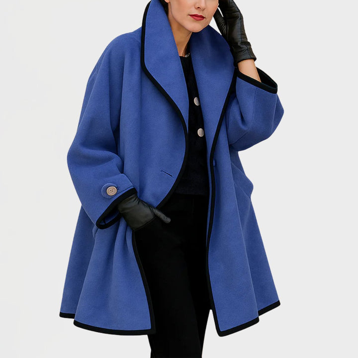 Flora | Manteau Oversize à Bordure Contrastée