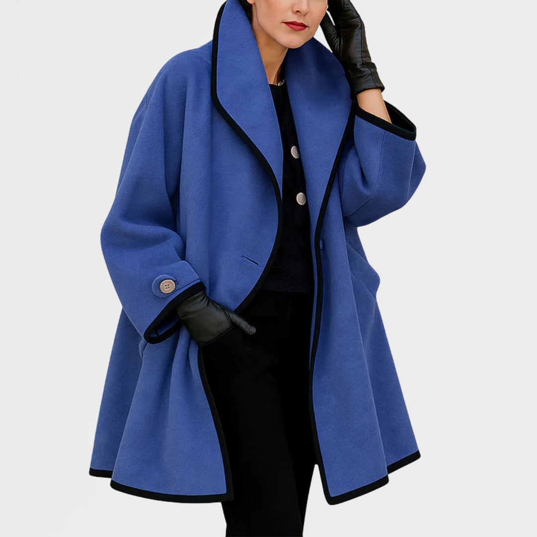 Flora | Manteau Oversize à Bordure Contrastée