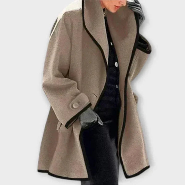 Flora | Manteau Oversize à Bordure Contrastée