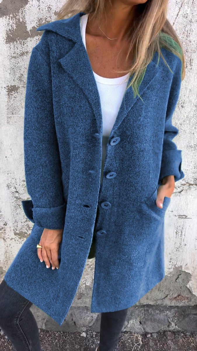 Lucille | Manteau Long Décontracté à Revers