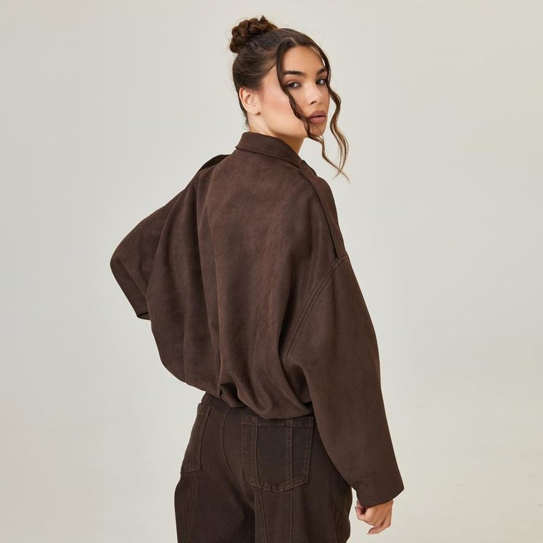 Louisa | Blouson Bomber Oversize Décontracté