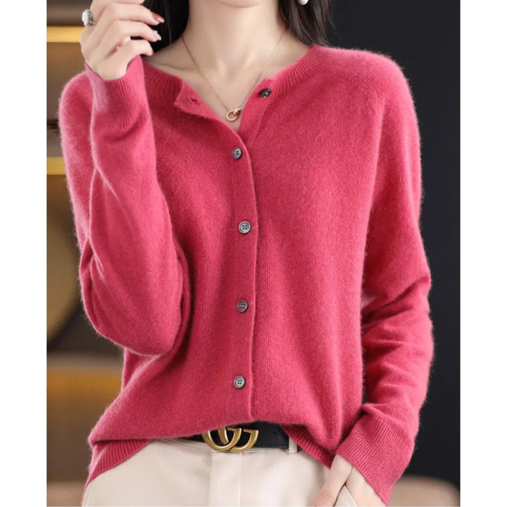 Joséphine | Cardigan en Laine à Col Rond Boutonné